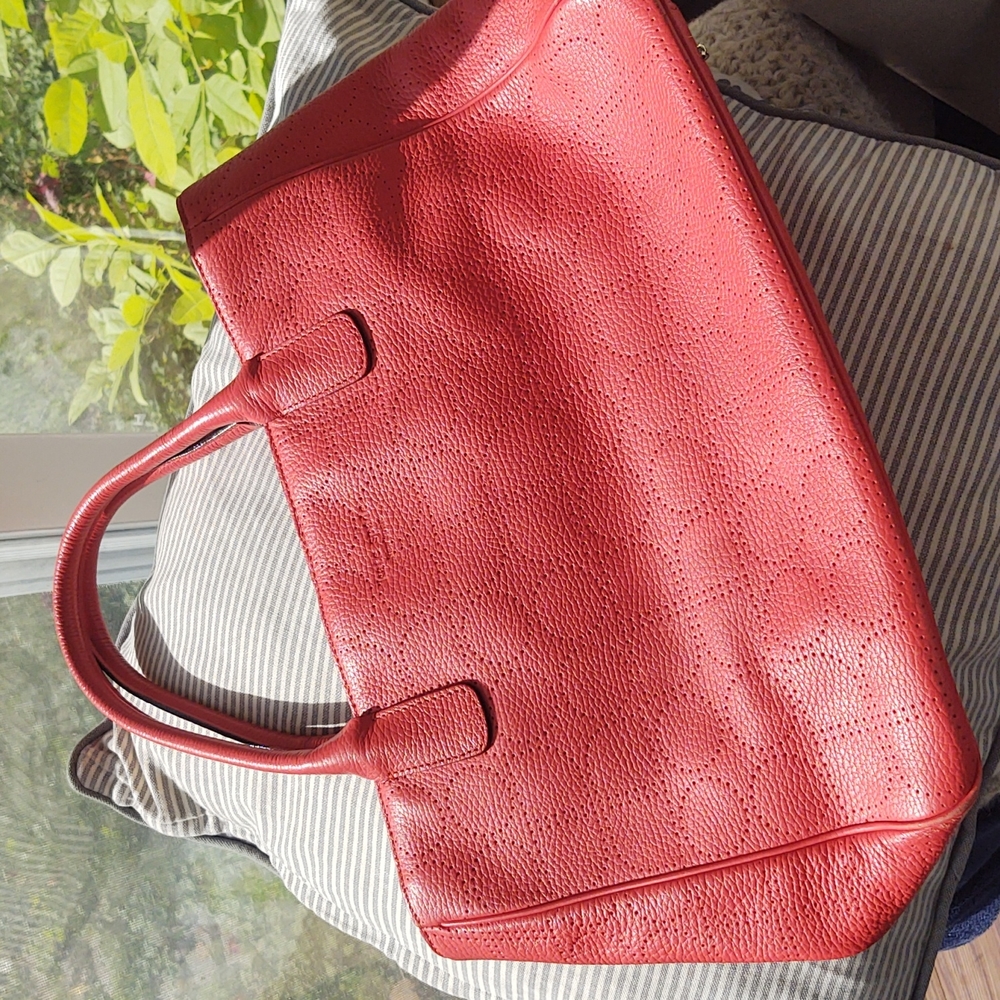 Deep coral Kate Spade leather purse